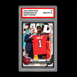Graded 10 Rueben Bain Jr 2026 TOPPS NOW RC Rookie Card Buccaneers PRESALE Football