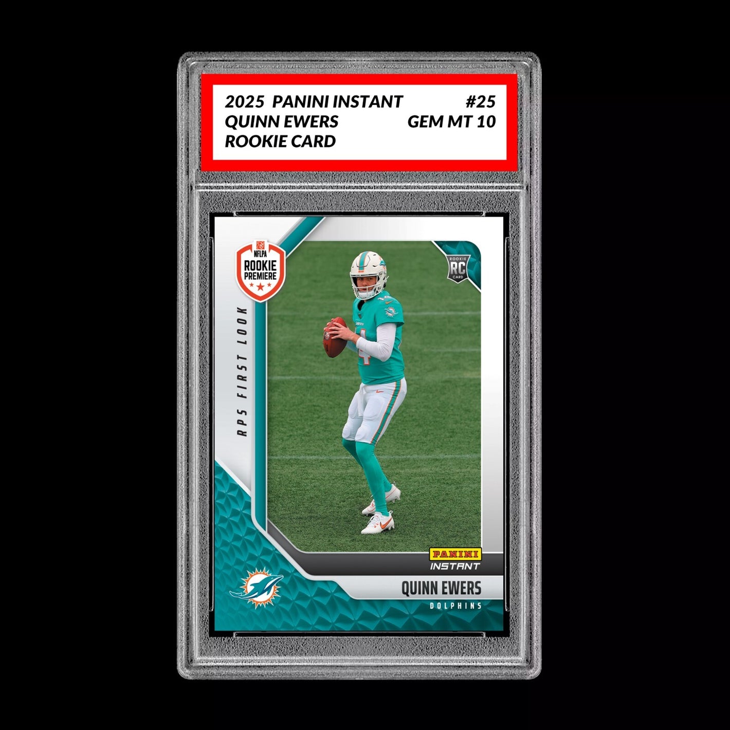 Graded 10 Quinn Ewers #25 RC Rookie 2025 Panini Instant NFL RPS Premiere  Football
