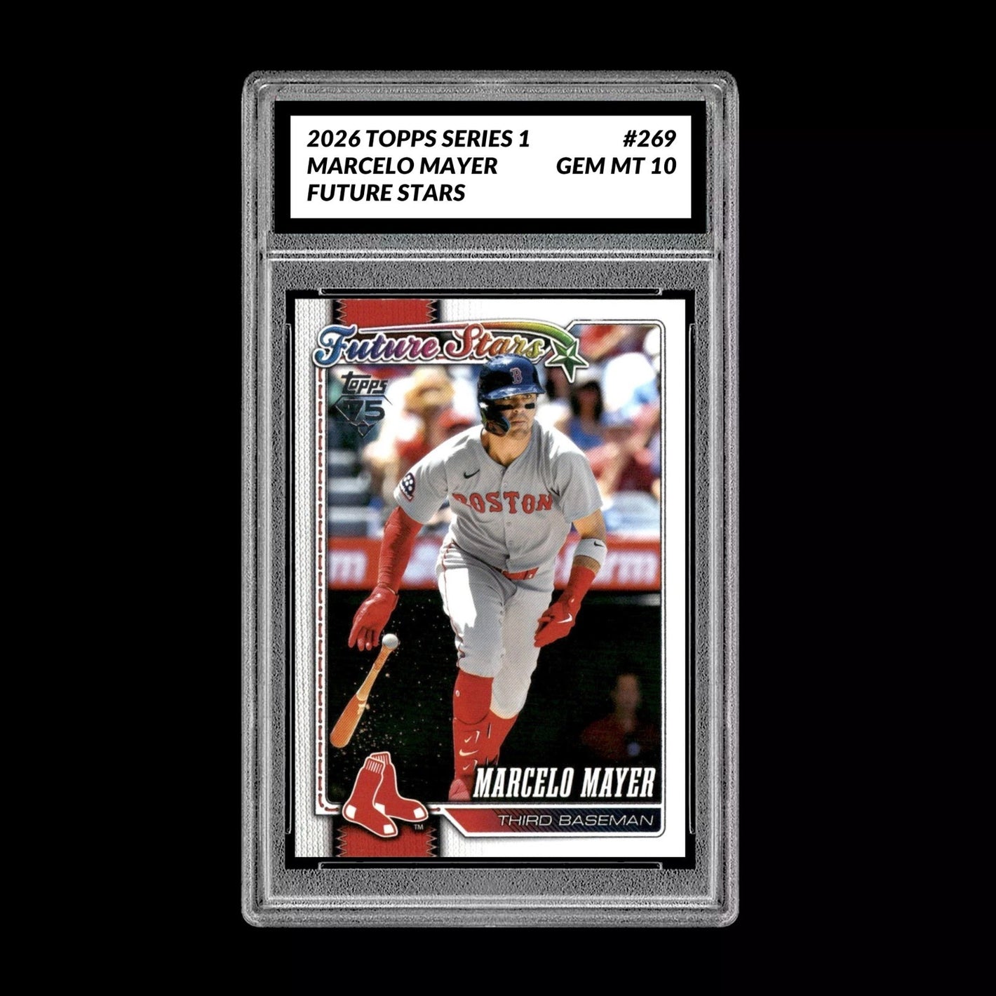 Graded 10 Marcelo Mayer Future Stars RC 2026  Topps Series 1 Boston Red Sox Baseball