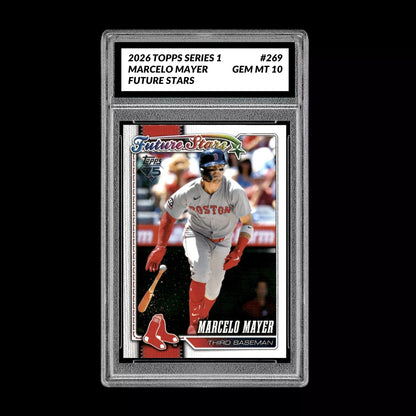 Graded 10 Marcelo Mayer Future Stars RC 2026  Topps Series 1 Boston Red Sox Baseball