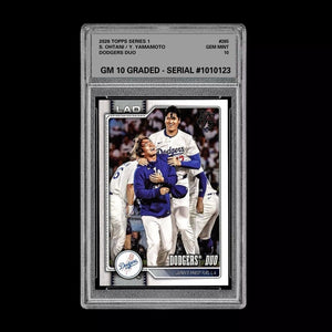 Graded 10 Shohei Ohtani / Yoshinobu Yamamoto 2026  Topps Series 1 Dodgers Baseball