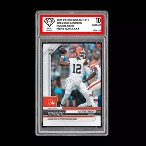 Graded 10 Shedeur Sanders - 2025 Panini Instant #11 RC Rookie Browns Football