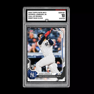Graded 10 2026 Topps Now George Lombard Jr. Call Up Rookie Card RC #521 PRESALE Baseball