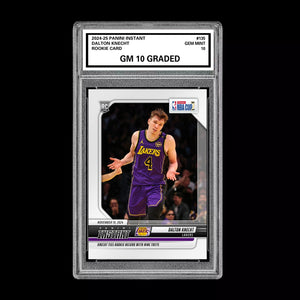 Graded 10 Dalton Knecht #135 LA Lakers Rookie RC 2024 Panini Instant NBA Basketball
