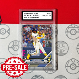 Graded 10 Jackson Chourio #786 RC Rookie Card 2024 MLB TOPPS NOW Brewers Baseball