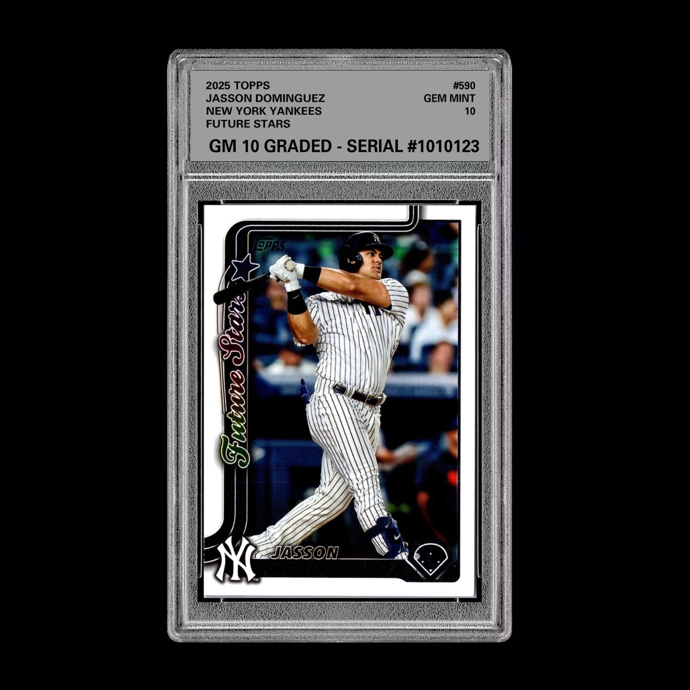 Graded 10 Jasson Dominguez #590 2025 Topps Future Stars New York Yankees Baseball