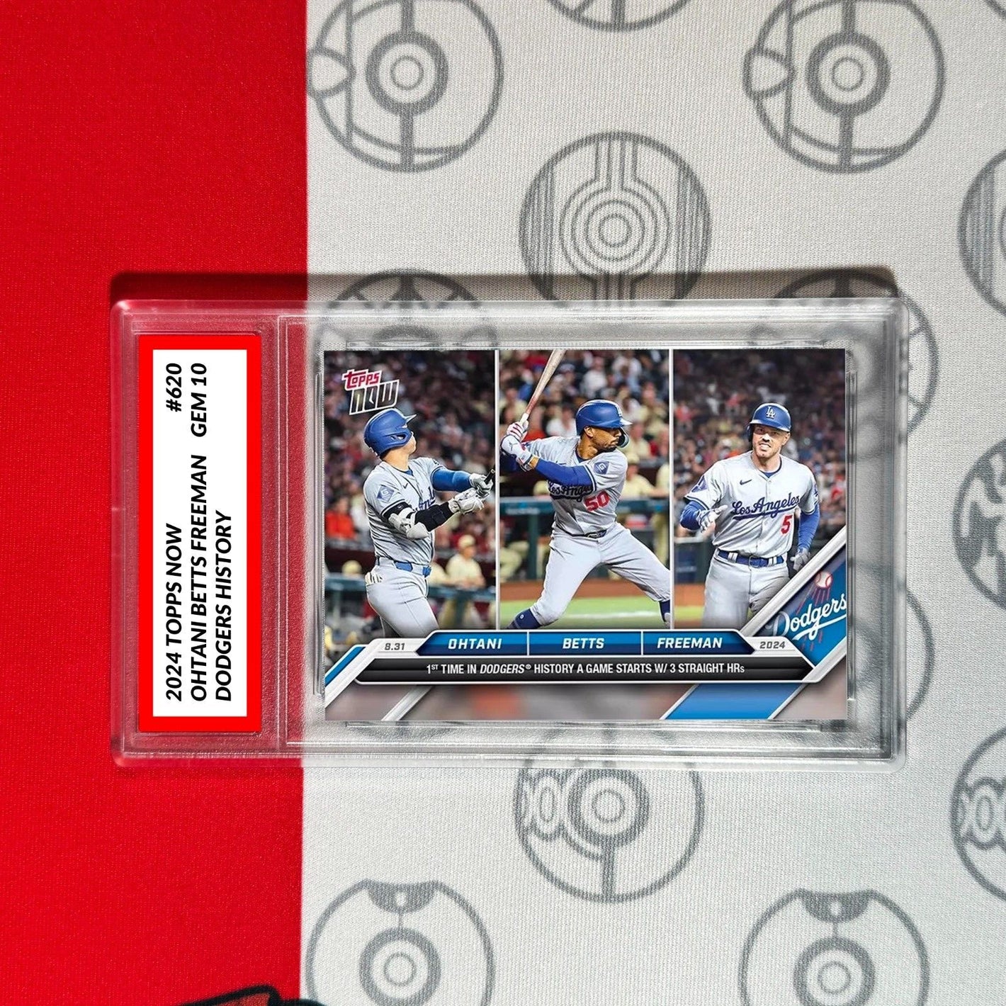 Graded 10 SHOHEI OHTANI MOOKIE BETTS FREEMAN #620 2024 TOPPS NOW Card Baseball