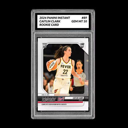Graded 10 Caitlin Clark #89 RC Rookie Card 2024 Panini Instant Indiana Fever Basketball