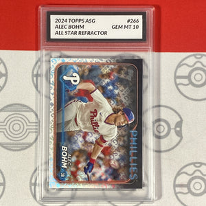 Graded 10 Alec Bohm #266 2024 All Star Game ASG Refractor Variation SP SSP Baseball