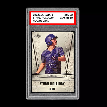 Graded 10 Ethan Holliday 2023 Leaf Draft #RS-38 RC Rookie Baseball