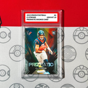 Graded 10 C.J. Stroud #6 Prizmatic Rookie Card Texans RC 2023 Panini Prizm Football