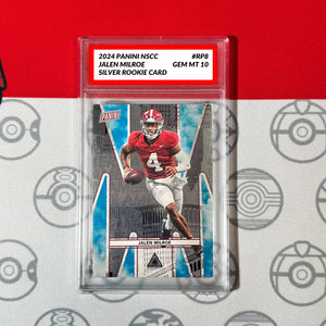 Graded 10 Jalen Milroe SILVER FOIL RC #RP8 Alabama 2024 Panini National Rookie MultiSport