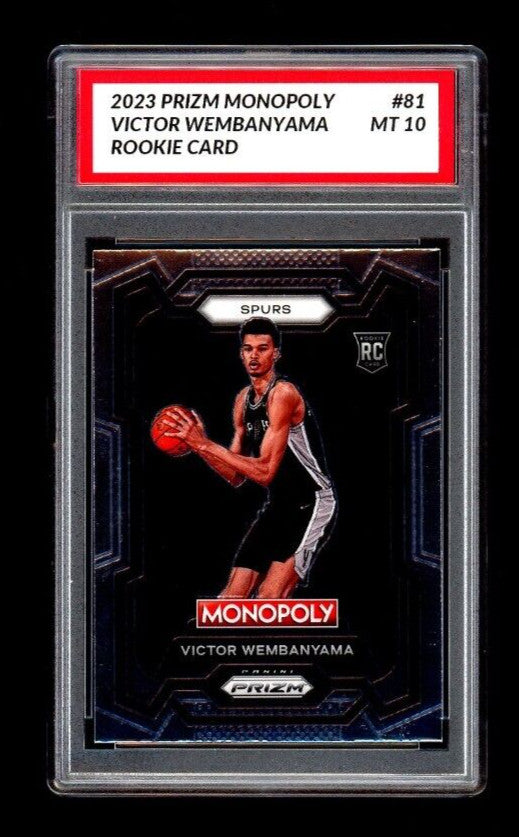 GRADED 10 2023 Prizm Monopoly #81 Victor Wembanyama Rookie Card Basketball