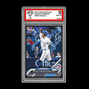 Graded 10 George Springer 2024 Topps Now #354 Toronto Blue Jays Baseball