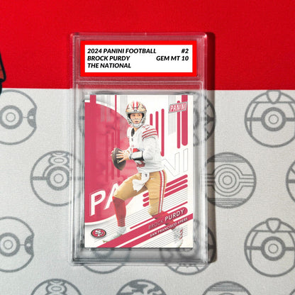 Graded 10 2024 Panini Football #2 Brock Purdy San Francisco 49ers The National Football