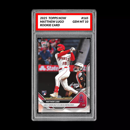 Graded 10 Matthew Lugo #165 RC Rookie 2025 MLB TOPPS NOW Card SP SSP  Baseball