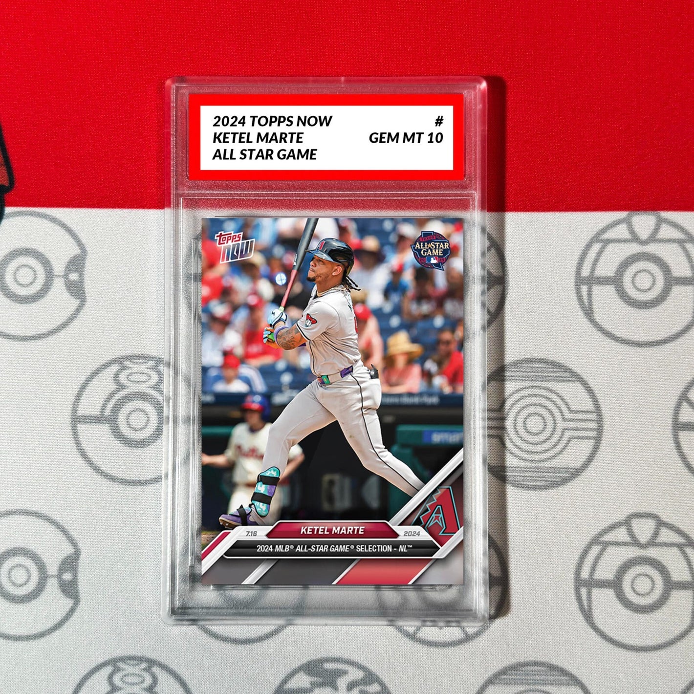 Graded 10 2024 Topps Now KETEL MARTE All Star ARIZONA DIAMONDBACKS Baseball