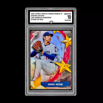 Graded 10 Shohei Ohtani Stars Of MLB Topps Update #SMLB-77 Los Angeles Dodgers Baseball