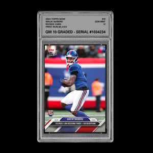 Graded 10 Malik Nabers #18 RC Rookie 2024 Topps NOW Football Card NFL Football