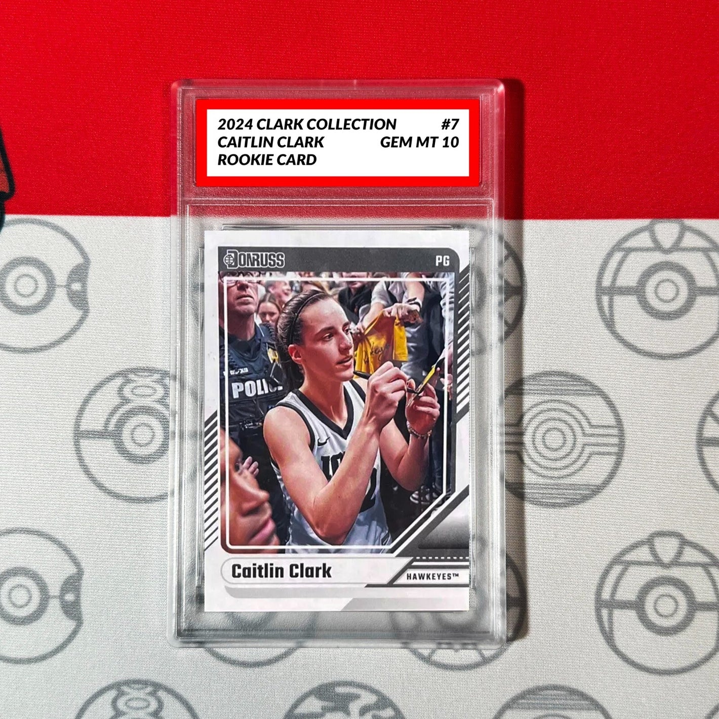 Graded 10 Caitlin Clark Rookie Card RC 2024 Panini Donruss Clark Collection #7 Basketball