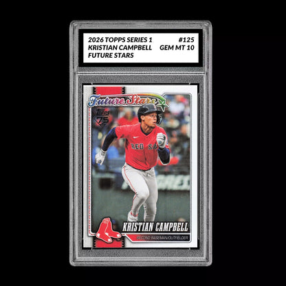 Graded 10 Kristian Campbell #125 2026  Topps Series 1 Red Sox Baseball