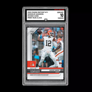 Graded 10 Shedeur Sanders - 2025 Panini Instant #11 RC Rookie Browns Football
