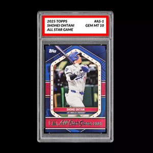 Graded 10 Shohei Ohtani 2025 Topps #AS-1 All Star Game SP Exclusive Redemption Baseball