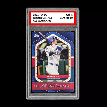 Graded 10 Shohei Ohtani 2025 Topps #AS-1 All Star Game SP Exclusive Redemption Baseball
