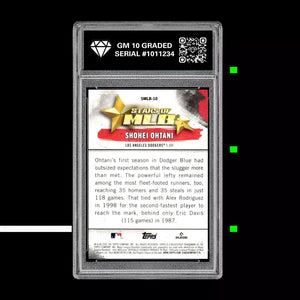 Graded 10 Shohei Ohtani Stars Of MLB Topps Update #SMLB-77 Los Angeles Dodgers Baseball