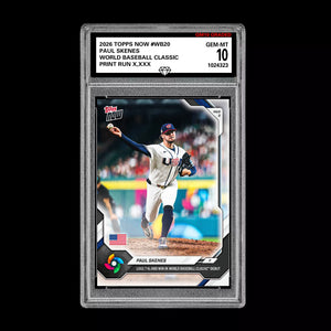 Graded 10 Paul Skenes 2026 Topps NOW #WB20 World Baseball Classic PRESALE Baseball