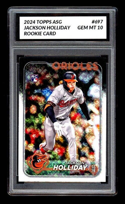 Graded 10 2024 Topps All-Star Game Jackson Holliday #697 RC Rookie Card Variant Baseball