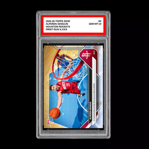 Graded 10 Alperen Sengun #4 2025-26 TOPPS NOW Basketball - Presale Basketball