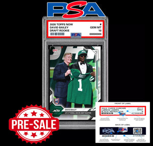 PSA 10 David Bailey RC Rookie 2026 Topps Now Jets - Presale Football