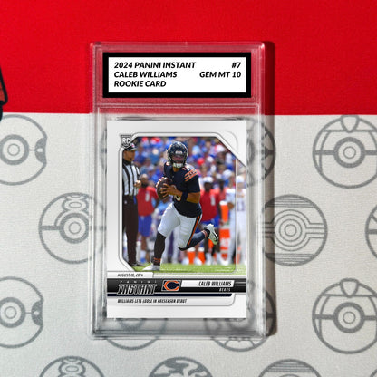 Graded 10 Caleb Williams #7 RC Rookie Card 2024 Panini Instant Chicago Football