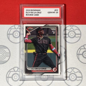 Graded 10 Elly De La Cruz Rookie Card 2024 MLB TOPPS BOWMAN 22 Reds RC Baseball