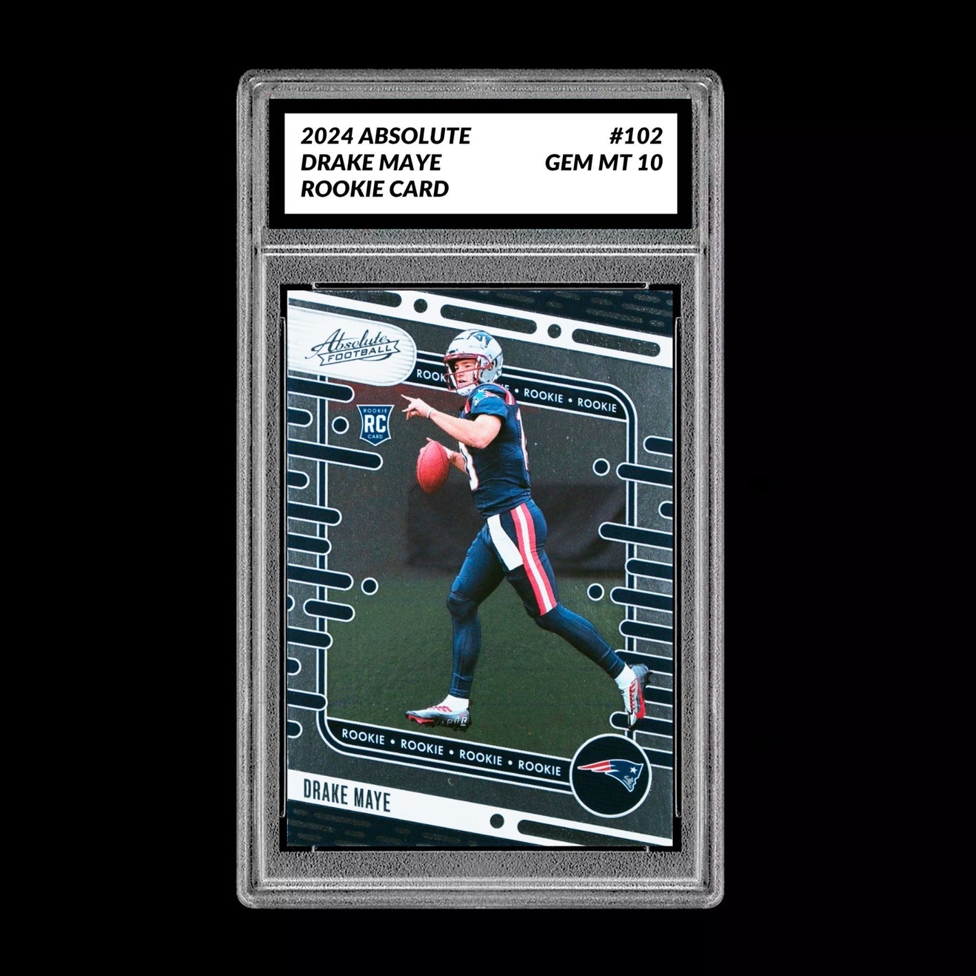 Graded 10 Drake Maye 2024 Panini Absolute - Rookies #103 Silver (RC) GEM MT Football