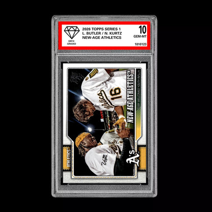 Graded 10 Lawrence Butler / Nick Kurtz 2026  Topps Series 1 Athletics Baseball