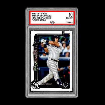 Graded 10 Jasson Dominguez #590 2025 Topps Future Stars New York Yankees Baseball