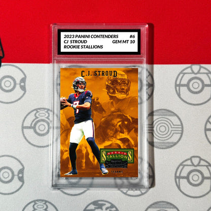 GRADED 10 CJ Stroud - 2023 Panini Contenders - "Rookie Stallions" Card #6 (RC) Football