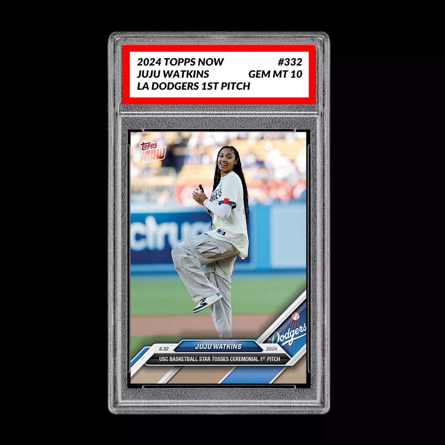 Graded 10 JuJu Watkins RC 2024 MLB TOPPS NOW Card 332 USC Basketball NCAA Rookie Baseball,Basketball