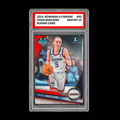 Graded 10 Paige Bueckers #90 2025 Bowman U University Chrome 1st RC Rookie Card Basketball