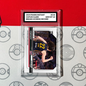 Graded 10 CAITLIN CLARK RC ROOKIE Card 2024 Panini Instant #218 Indiana Basketball