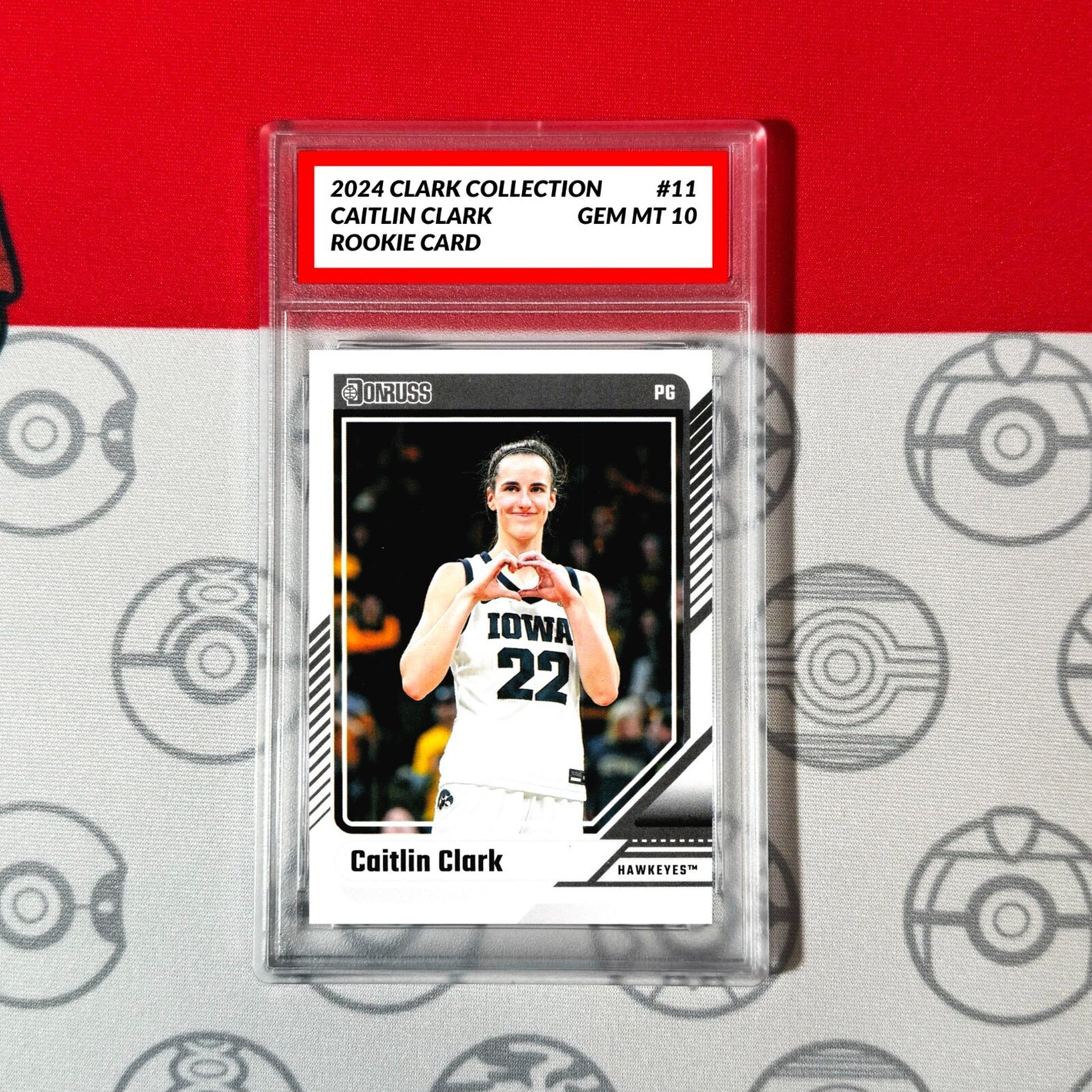 Graded 10 Caitlin Clark Rookie Card RC 2024 Panini Donruss Clark Collection #11 Basketball