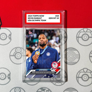 Graded 10 Kevin Durant 2024 Topps NOW Olympics Gold Medal 28 Team USA Basketball Basketball