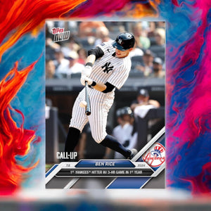 GRADED 10 Ben Rice #388 Call-Up RC Yankees 3 HRs 2024 TOPPS NOW Rookie Baseball