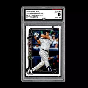 Graded 10 Jasson Dominguez #590 2025 Topps Future Stars New York Yankees Baseball