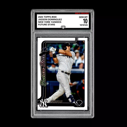 Graded 10 Jasson Dominguez #590 2025 Topps Future Stars New York Yankees Baseball