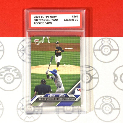 Graded 10 Paul Skenes Vs Shohei Ohtani Rookie Card 2024 MLB TOPPS NOW 264 RC Baseball