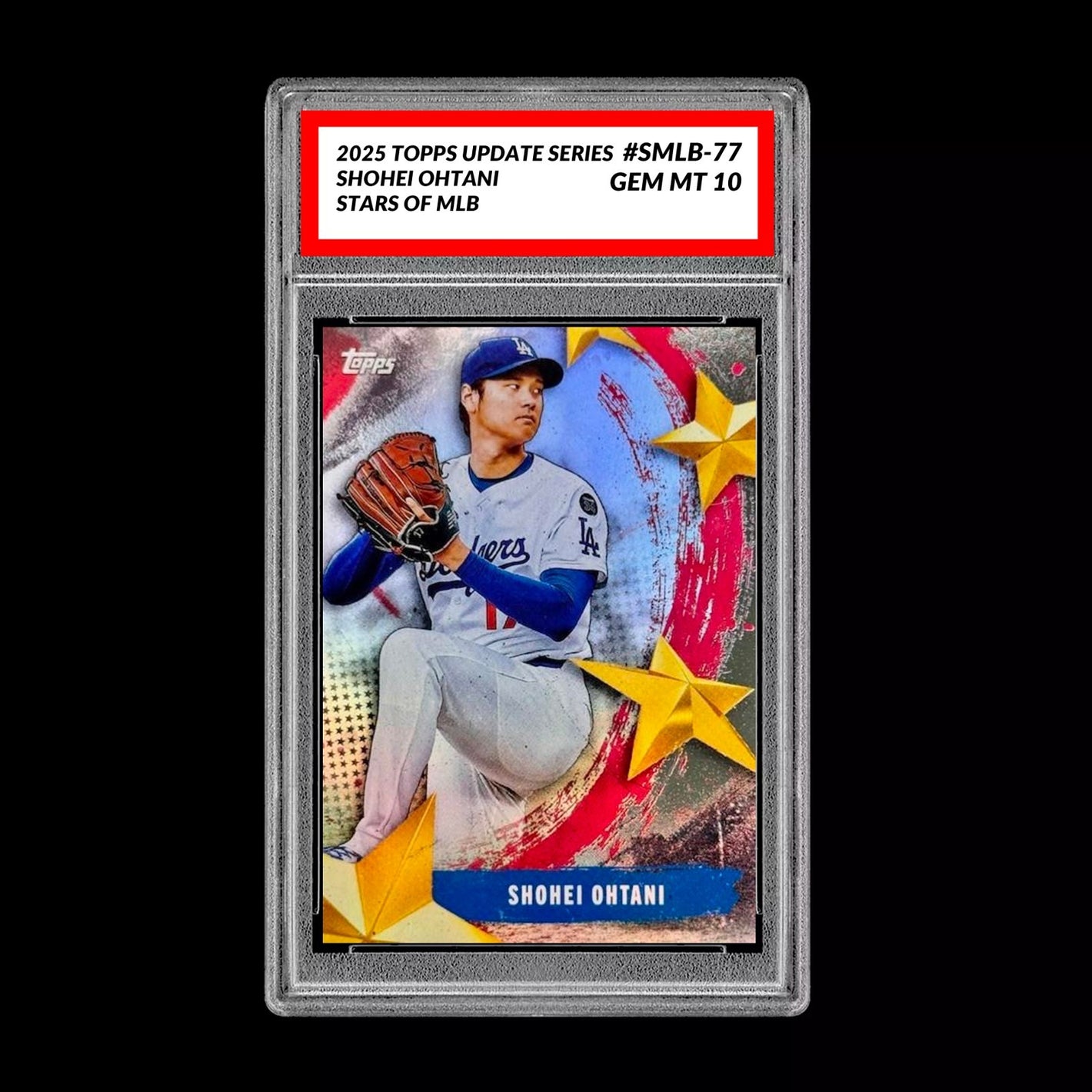 Graded 10 Shohei Ohtani Stars Of MLB Topps Update #SMLB-77 Los Angeles Dodgers Baseball