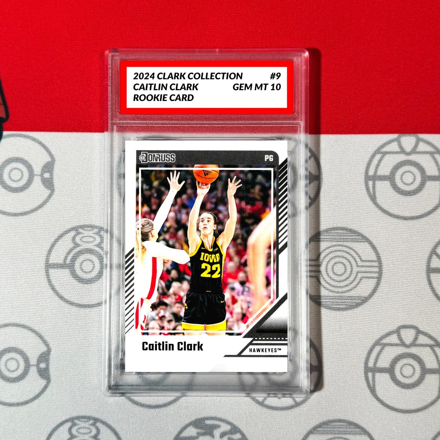 Graded 10 Caitlin Clark Rookie Card RC 2024 Panini Donruss Clark Collection #9 Basketball